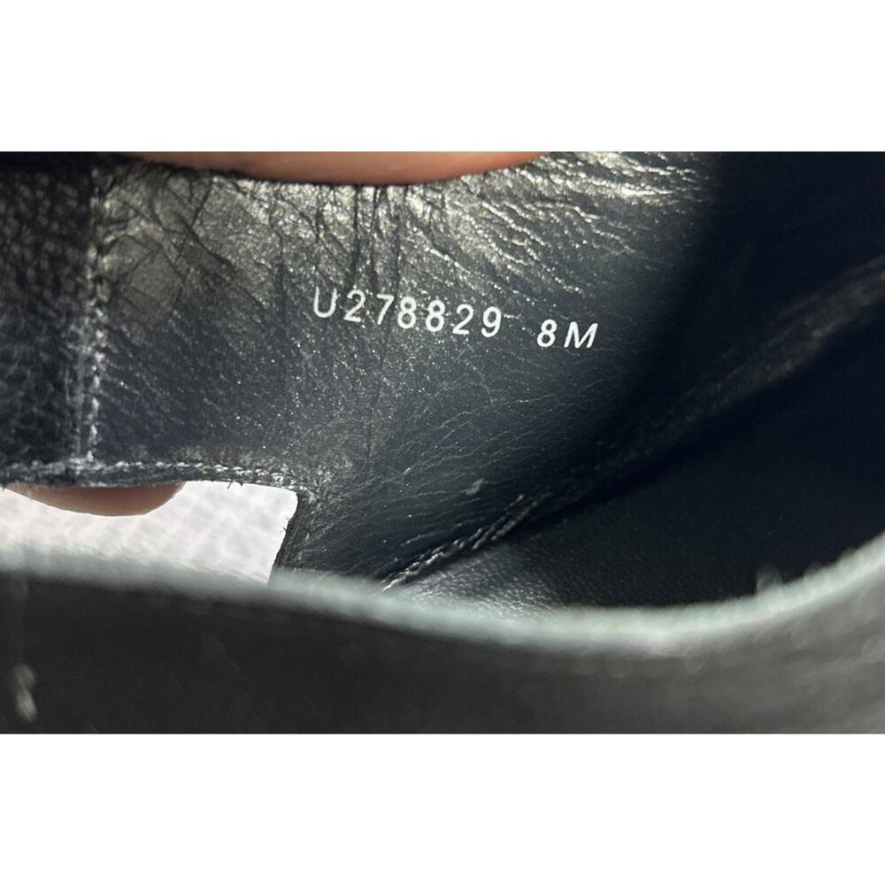 Stuart Weitzman Offset Sandal Shoe Womens Size 8 M Black Leather Slingback Wedge - Picture 9 of 14